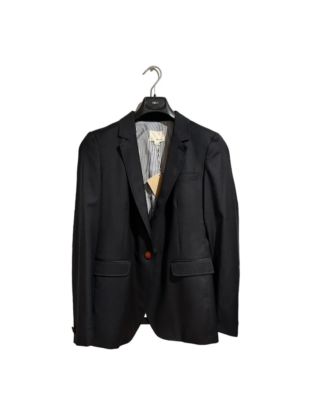 Band of Outsiders Blazer Jacket Black Size Medium Womens Virgin Wool Dress Up